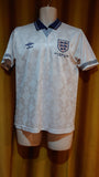 1990-92 England Home Shirt Size Extra Small - #19 (Remake)