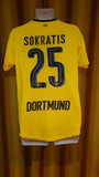 2016-17 Borussia Dortmund Domestic Home Shirt Size Medium - Sokratis #25
