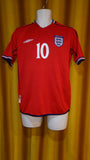 2001-03 England Home Shirt Size Small - Owen #10