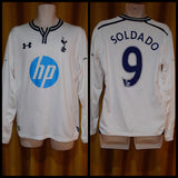 2013-14 Tottenham Hotspur Home Shirt Size Medium (Long Sleeve) - Soldado #9