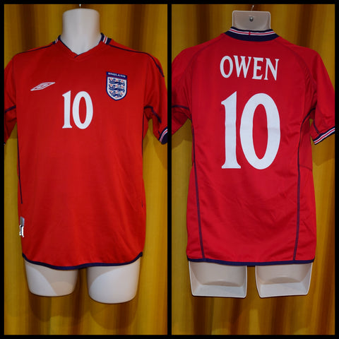 2001-03 England Home Shirt Size Small - Owen #10