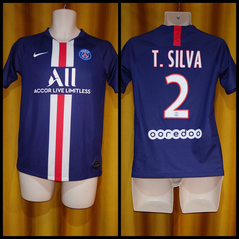 2019-20 Paris Saint Germain Home Shirt Size Extra Large (XL) Boys - T. Silva #2