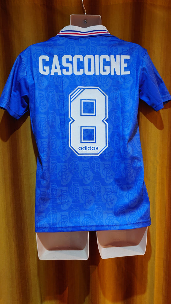 1996-97 Rangers Home Shirt Size Small Gascoigne #8 (Remake)