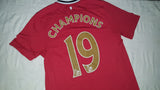 2011-12 Manchester United Home Shirt Size Small - Champions #19 - Forever Football Shirts