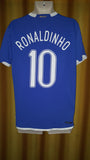2006-07 Brazil Away Shirt Size Large - Ronaldinho #10 - Forever Football Shirts