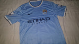 2013-14 Manchester City Home Shirt Size Medium - Kun Aguero #16 - Forever Football Shirts