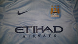 2013-14 Manchester City Home Shirt Size Medium - Kun Aguero #16 - Forever Football Shirts