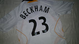 2007-08 LA Galaxy Home Shirt Size Medium - Beckham #23 - Forever Football Shirts