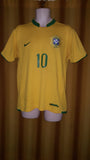 2006-07 Brazil Home Shirt Size Medium - Ronaldinho #10 - Forever Football Shirts