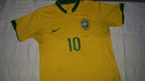 2006-07 Brazil Home Shirt Size Medium - Ronaldinho #10 - Forever Football Shirts