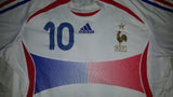 2005-07 France Away Shirt Size Large - Zidane #10 - Forever Football Shirts