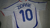 2005-07 France Away Shirt Size Large - Zidane #10 - Forever Football Shirts