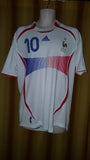2005-07 France Away Shirt Size Large - Zidane #10 - Forever Football Shirts