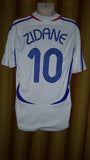 2005-07 France Away Shirt Size Large - Zidane #10 - Forever Football Shirts