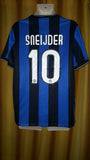2009-10 Internazionale Home Shirt Size Large - Sneijder #10