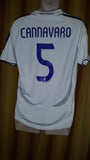 2006-07 Real Madrid Home Shirt Size Medium - Cannavaro #5 - Forever Football Shirts