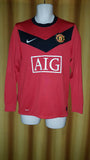 2009-10 Manchester United Home Shirt Size Small (Long Sleeve) - Forever Football Shirts