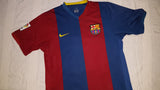 2006-07 Barcelona Home Shirt Size Medium - Messi #19 - Forever Football Shirts
