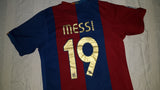 2006-07 Barcelona Home Shirt Size Medium - Messi #19 - Forever Football Shirts
