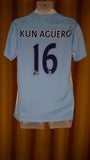 2011-12 Manchester City Home Shirt Size 40 - Kun Aguero #16 - Forever Football Shirts