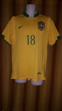 2006-07 Brazil Home Shirt Size Medium – Robinho #18 - Forever Football Shirts