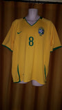 2007-09 Brazil Home Shirt Size XL - Kaka #8 - Forever Football Shirts