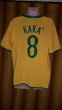2007-09 Brazil Home Shirt Size XL - Kaka #8 - Forever Football Shirts