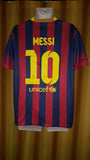2013-14 Barcelona Home Shirt Size Large - Messi #10 - Forever Football Shirts