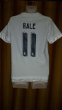 2015-16 Real Madrid Home Shirt Size Medium - Bale #11 - Forever Football Shirts