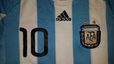 2009-11 Argentina Home Shirt Size Small - Messi #10 - Forever Football Shirts
