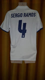 2016-17 Real Madrid Home Shirt Size Medium - Sergio Ramos #4 - Forever Football Shirts