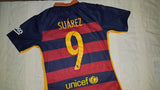 2015-16 Barcelona Home Shirt Size Small - Suarez #9 - Forever Football Shirts