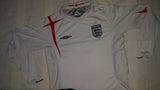 2005-06 England Home Shirt Size Medium (Long Sleeve) - Forever Football Shirts