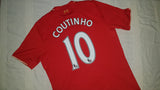 2015-16 Liverpool Home Shirt Size Medium - Coutinho #10 - Forever Football Shirts