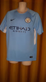 2017-18 Manchester City Home Shirt Size Medium - Toure Yaya #42 - Forever Football Shirts