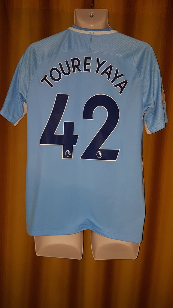 2017-18 Manchester City Home Shirt Size Medium Toure Yaya #42