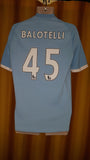 2010-11 Manchester City Home Shirt Size 40 - Balotelli #45 - Forever Football Shirts