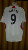2007-08 Liverpool Away Shirt Size Large - Torres #9 - Forever Football Shirts