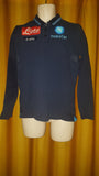 2013-14 Napoli Long Sleeve Polo Shirt Size Medium - Forever Football Shirts