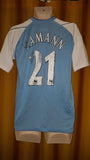 2006-07 Manchester City Home Shirt Size Medium - Hamman #21 - Forever Football Shirts