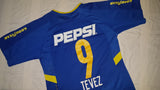 2003-04 Boca Juniors Home Shirt Size XL - Tevez #9 - Forever Football Shirts