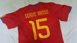 2009-10 Spain Home Shirt Size Medium – Sergio Ramos #15 - Forever Football Shirts