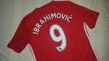 2016-17 Manchester United Home Shirt Size 15-16 Yrs - Ibrahimovic #9 - Forever Football Shirts