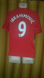 2016-17 Manchester United Home Shirt Size 15-16 Yrs - Ibrahimovic #9 - Forever Football Shirts