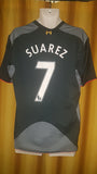 2012-13 Liverpool Away Shirt Size Large - Suarez #7 - Forever Football Shirts
