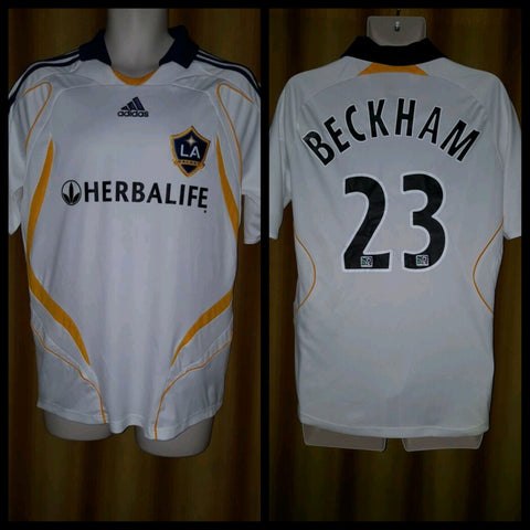 2007-08 LA Galaxy Home Shirt Size Medium - Beckham #23 - Forever Football Shirts