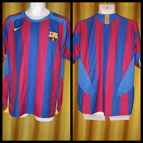 2005-06 Barcelona Home Shirt Size Medium - Forever Football Shirts