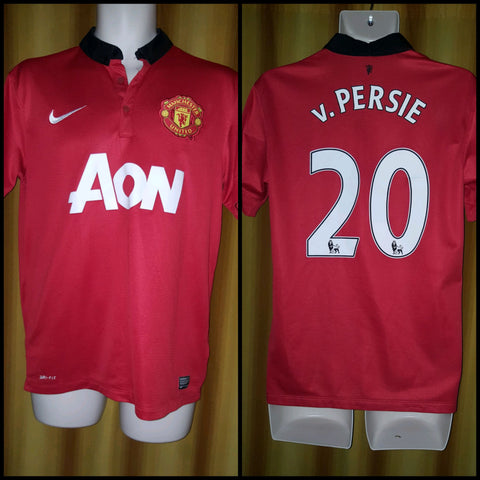 2013-14 Manchester United Home Shirt Size Medium - V. Persie #20 - Forever Football Shirts