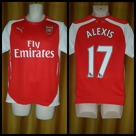 2014-15 Arsenal Home Shirt Size Small – Alexis #17 - Forever Football Shirts
