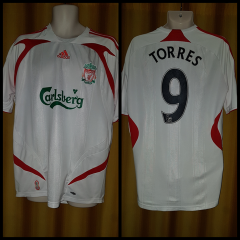 2007-08 Liverpool Away Shirt Size Large - Torres #9 - Forever Football Shirts